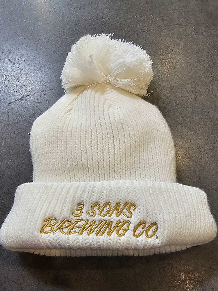 Pom Beanie - White