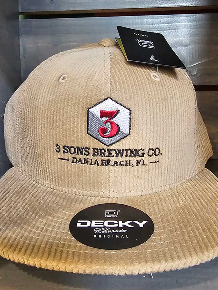 Corduroy Tan Snapback - Embroidered Logo